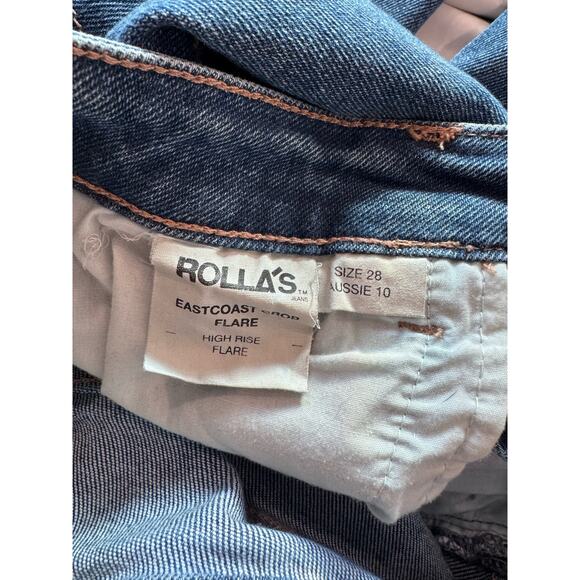 Rollas Jeans Eastcoast Crop Flare in Bayside Blue 28 - Picture 6 of 6
